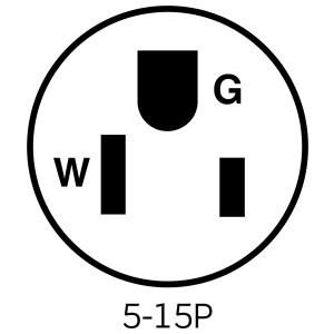Leviton Male Plug 15A 125V 5-15P