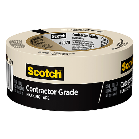 Scotch 2020 Contractor Grade 1.88-in x 60 Yard(s) Masking Tape