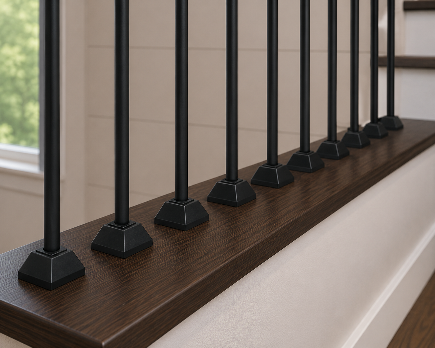 Large Universal Baluster Shoe – Satin Black