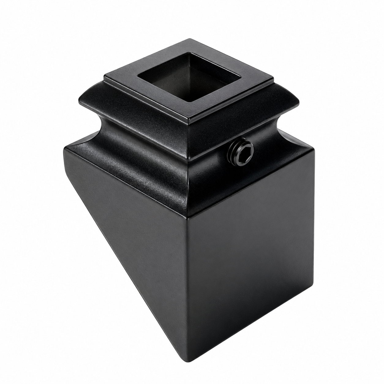 Pitch Baluster Shoe with Set Screw – Satin Black