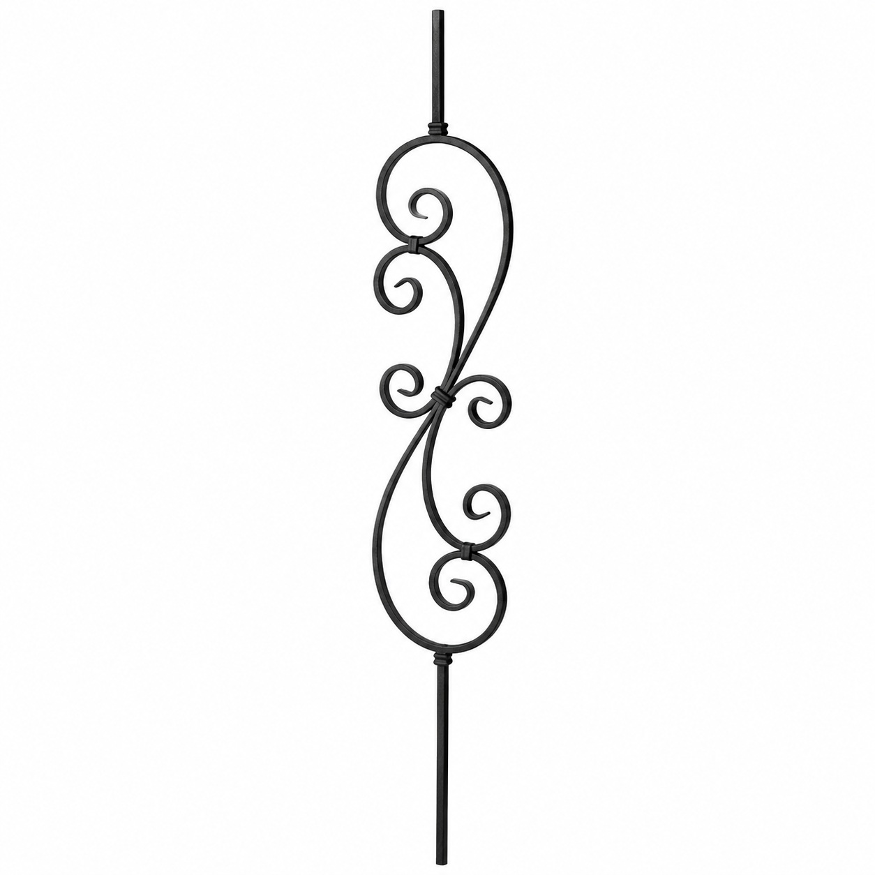 Large Spiral Scroll Iron Baluster Lite