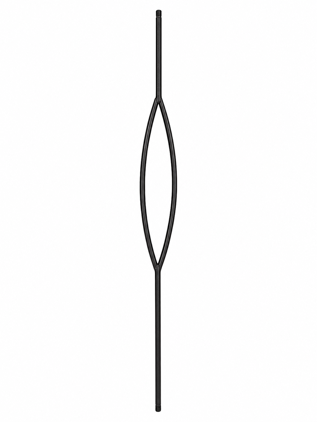 Rounded Panel Liberty Baluster – Satin Black