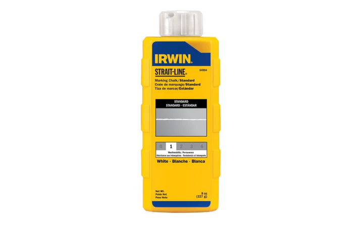 Irwin Strait-Line Temporary Marking Chalk White 8 oz