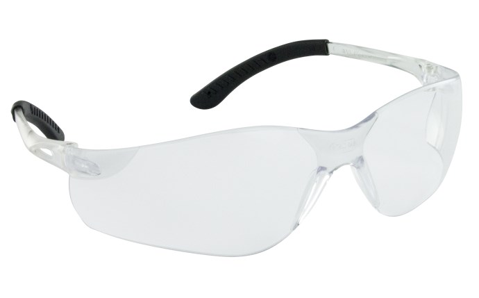SAS Safety Glasses Black Frame Clear Lens