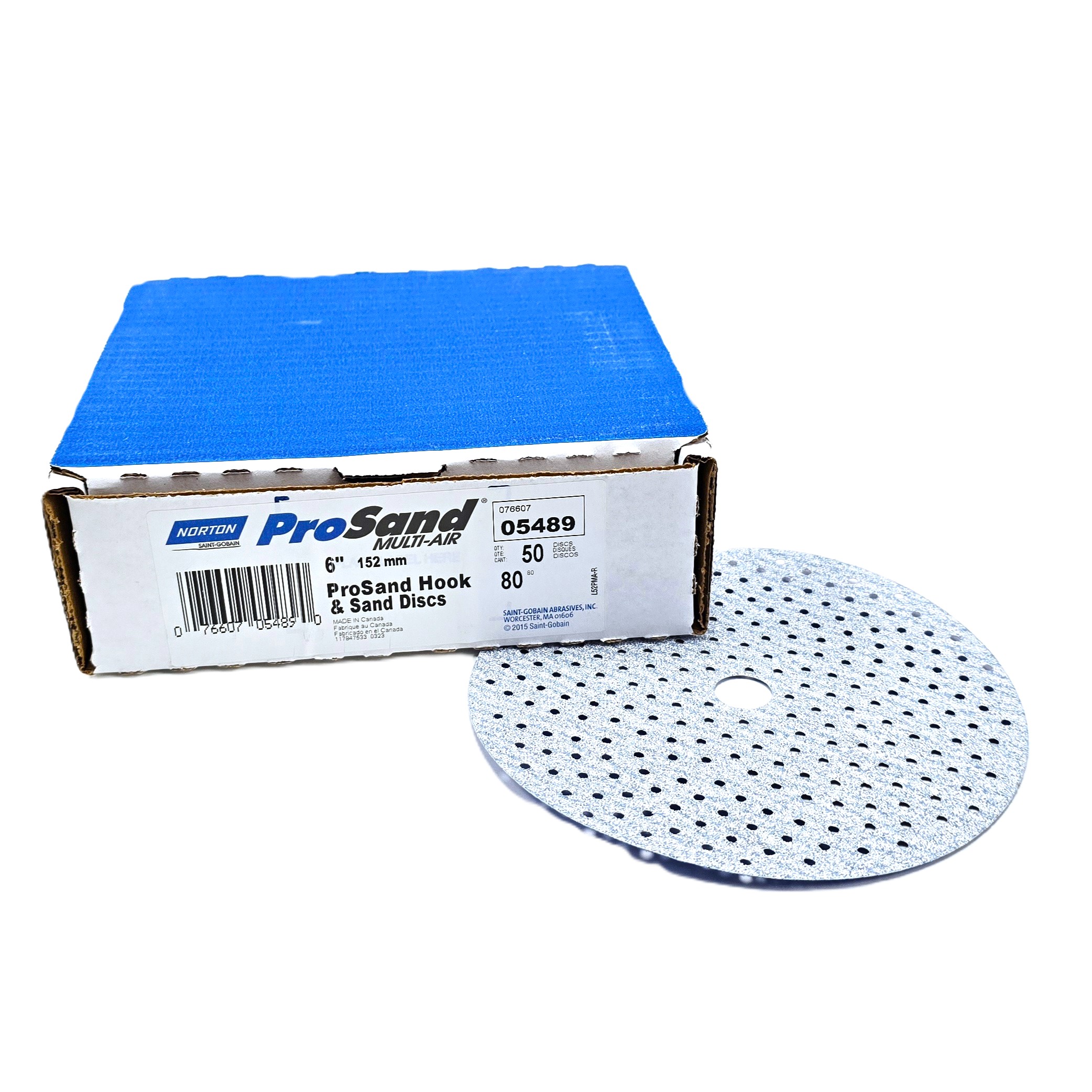 Norton ProSand Multi-Air Hook & Loop Sanding Disc 6 in 80 Grit (50/Box)