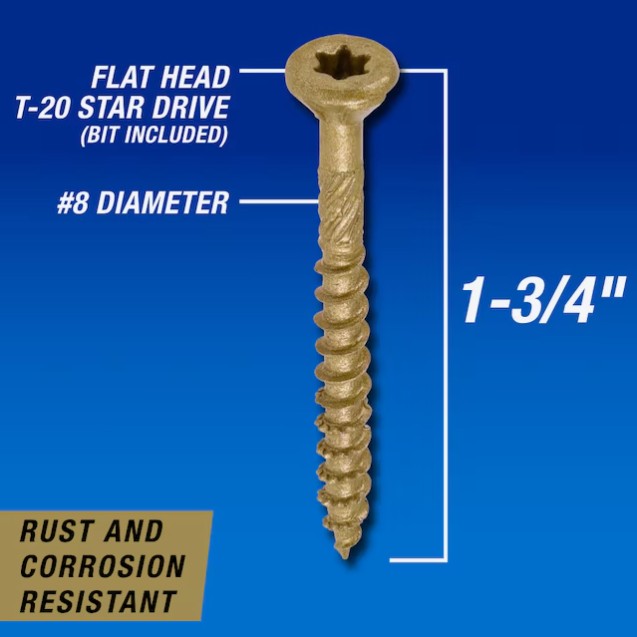 Power Pro Exterior Screws #8 x 1-3/4 in Epoxy (525/Box)