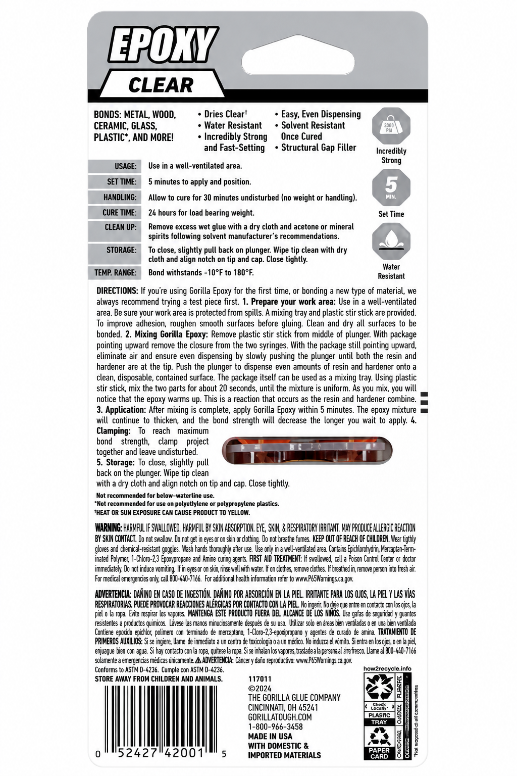 Gorilla Glue Clear Epoxy 0.85 oz