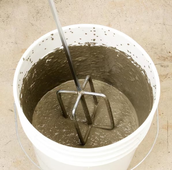 Thinset & Grout Mixing Paddle 24 in Chrome-Plated Steel