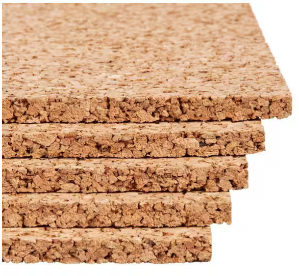 1pc 2 ft. Wide x 3 ft. Long x 6 mm Thick Cork Sound Dampening Underlayment Sheets