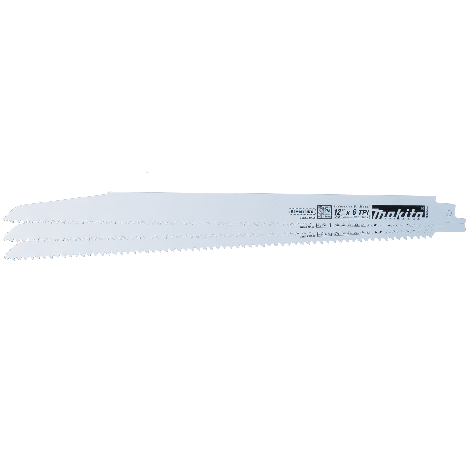 Demolition Reciprocating Saw Blade 12 in 6 TPI (3 Pack)