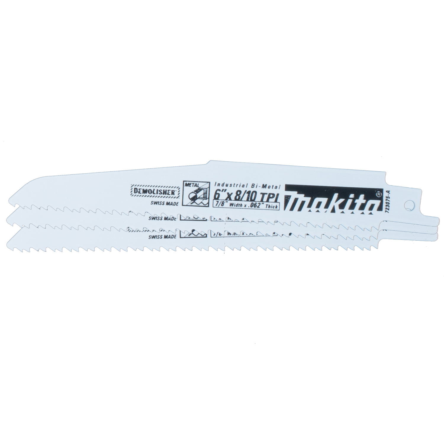 Demolition Reciprocating Saw Blade 6 in 8/10 TPI (3 Pack)