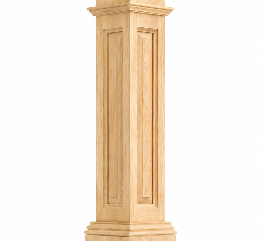 Raised Panel Box Newel Post 6-1/4