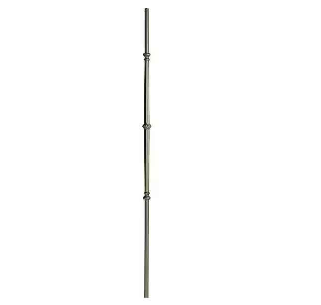 Venetian Fluted Hollow Iron Baluster Satin Black 5/8