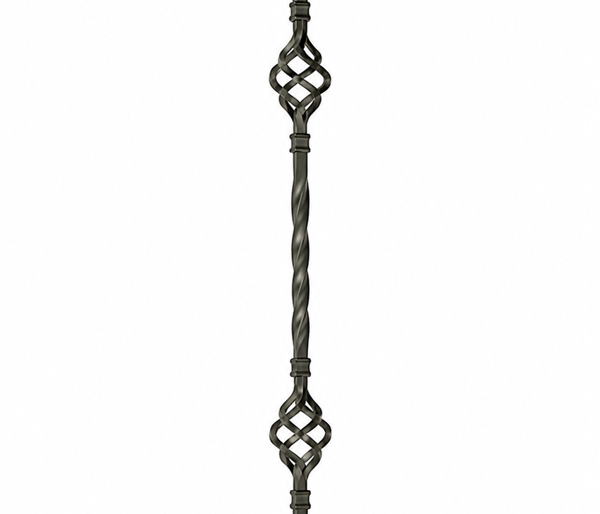 Double Basket Iron Baluster 1/2
