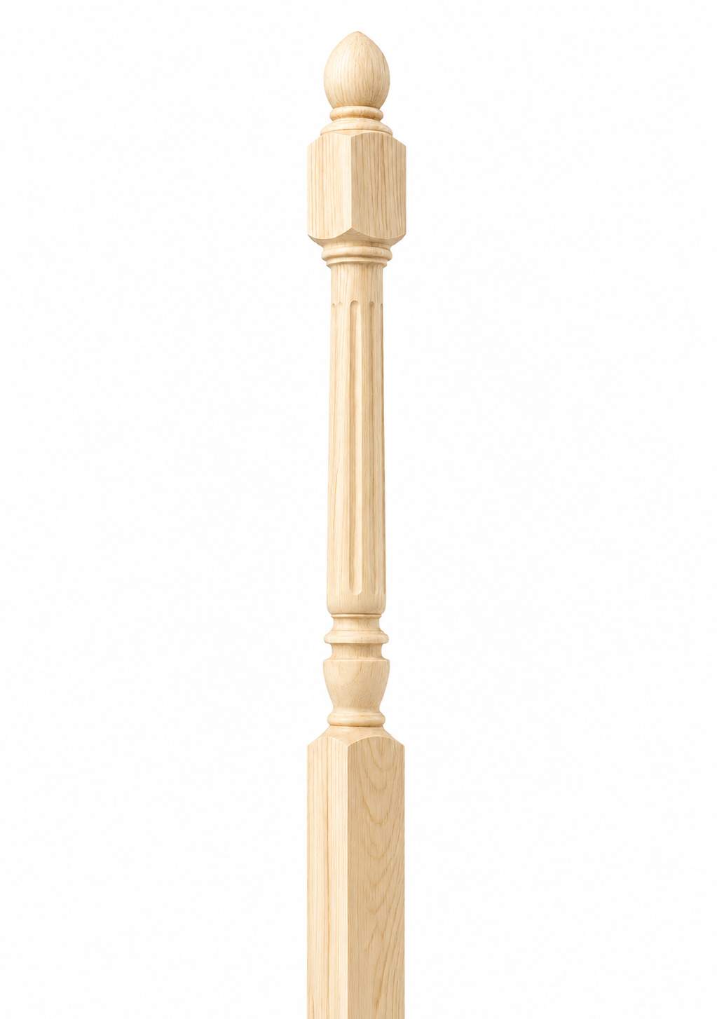 Stair Parts C-4280 Chippendale Starting Newel Red Oak 3-1/2