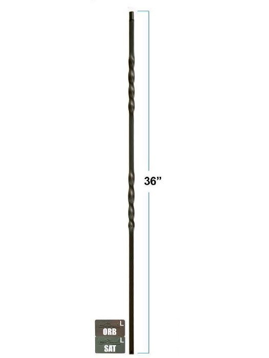 Knee Wall Double Twist Iron Baluster – Oil Rubbed Bronze