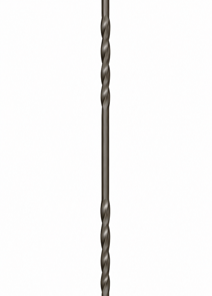 Knee Wall Double Twist Iron Baluster – Oil Rubbed Bronze