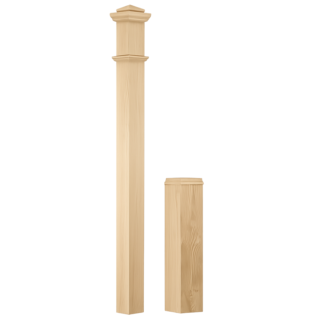 Stair Parts C-4291 Adjustable Box Newel White Oak 5