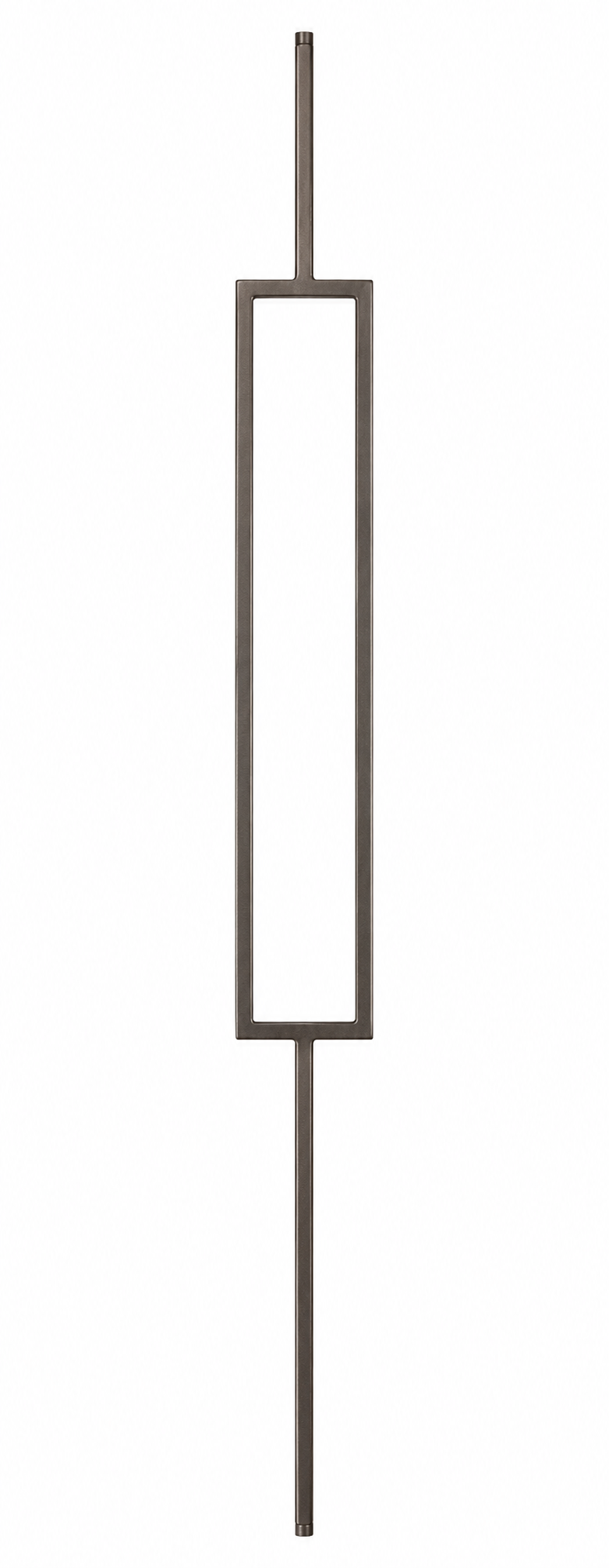 Square Panel Iron Baluster – Satin Black