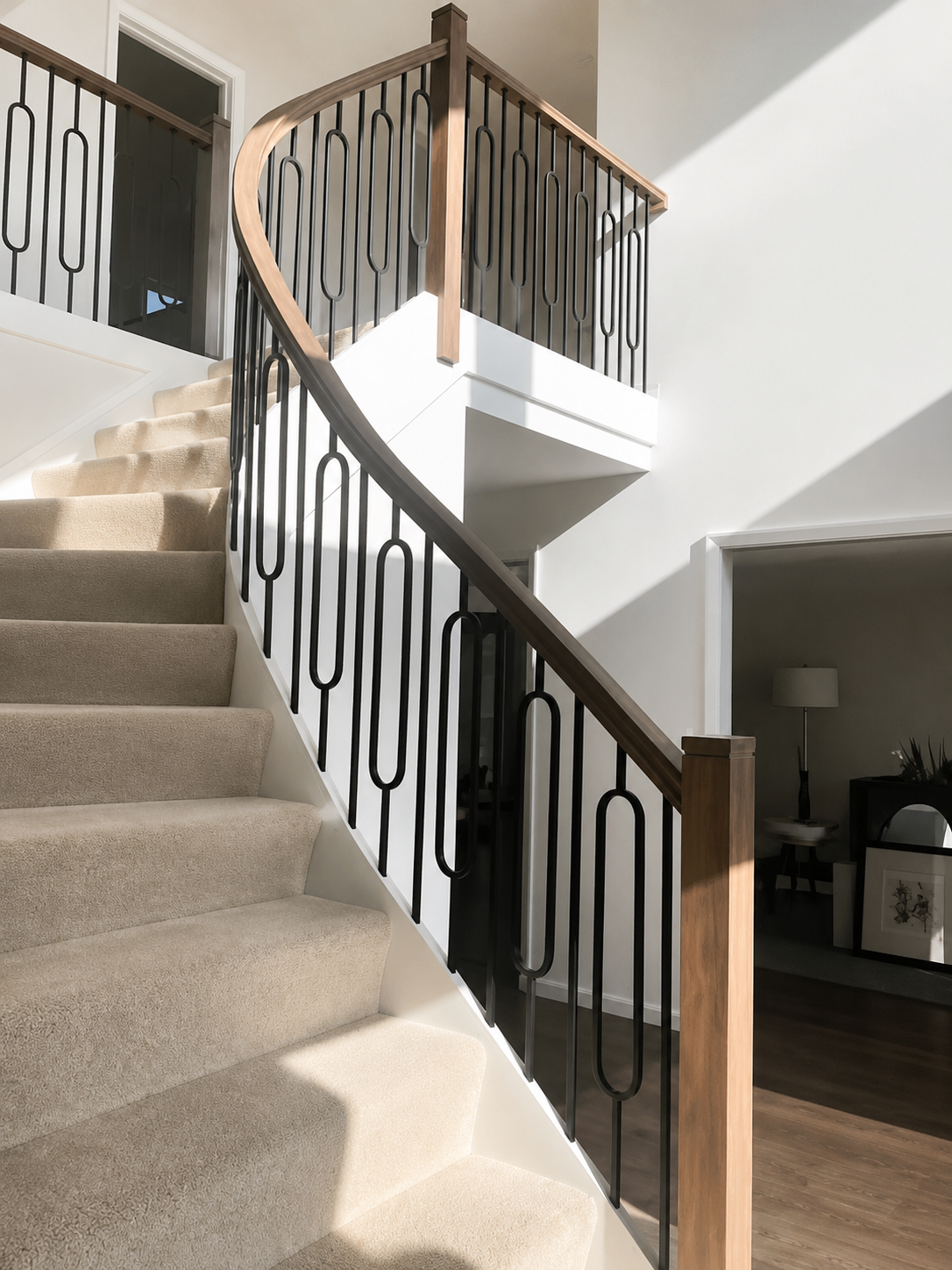 Oval Panel Iron Baluster 1/2