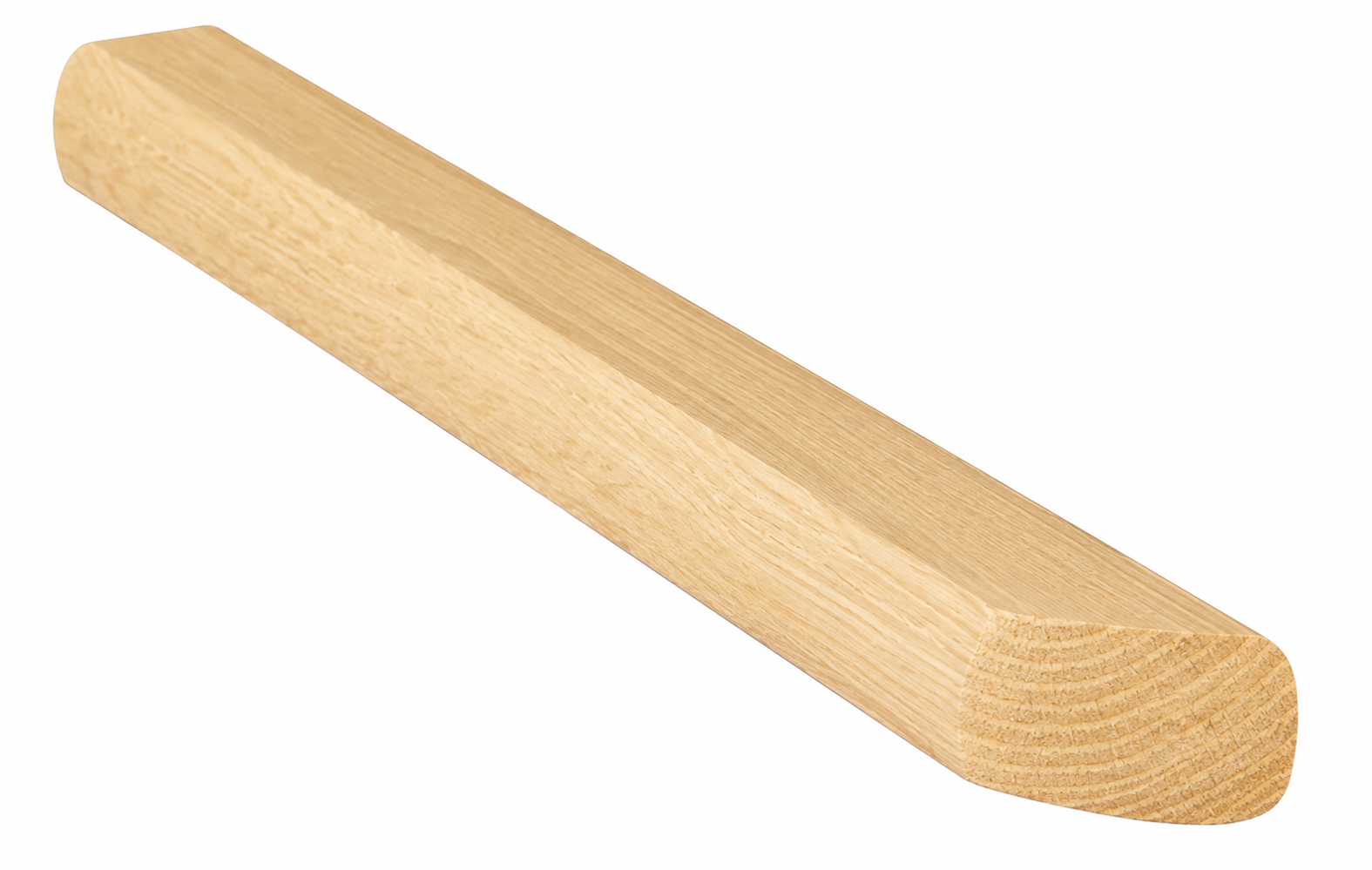 Red Oak Stair Tread with Curved Edge Return