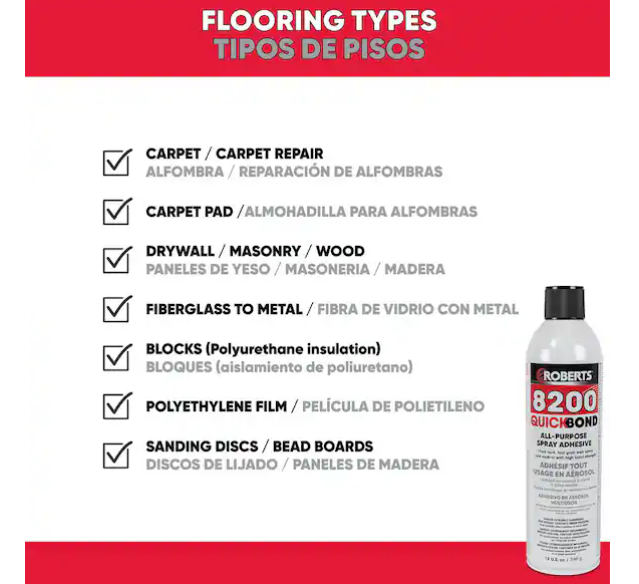 Roberts 8200 QuickBond Spray Adhesive 12oz