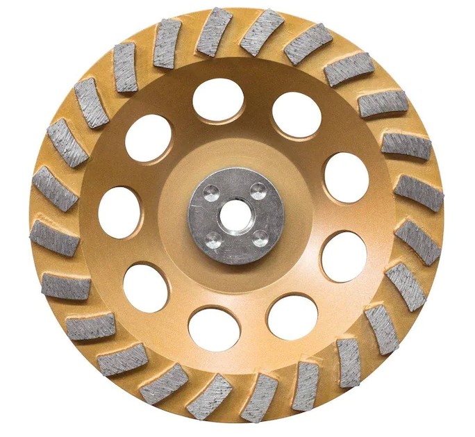 Low Vibration Diamond Cup Wheel 7 in 24-Segment Turbo