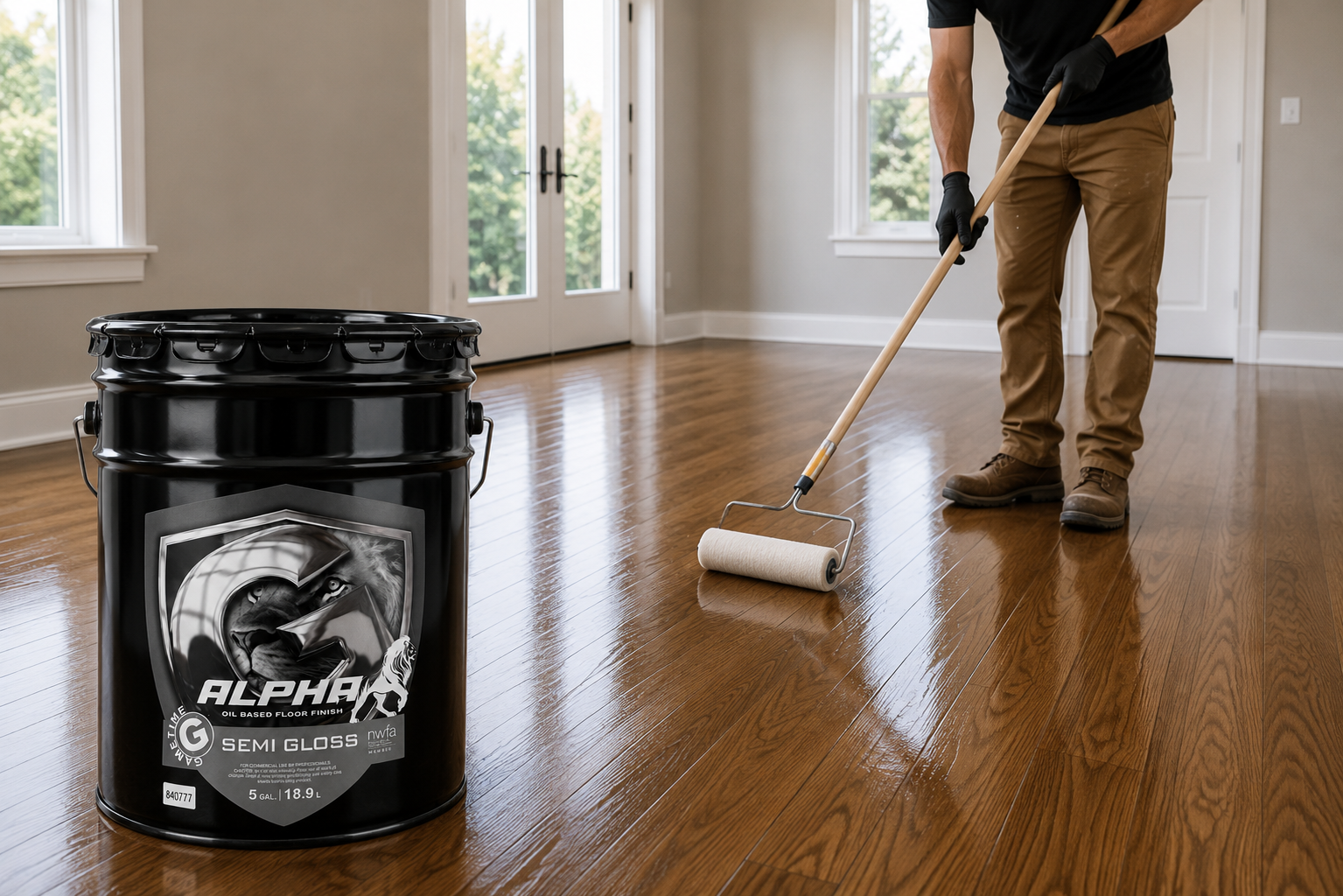 Alpha Oil-Based Residential Floor Finish Semi-Gloss 5 Gal