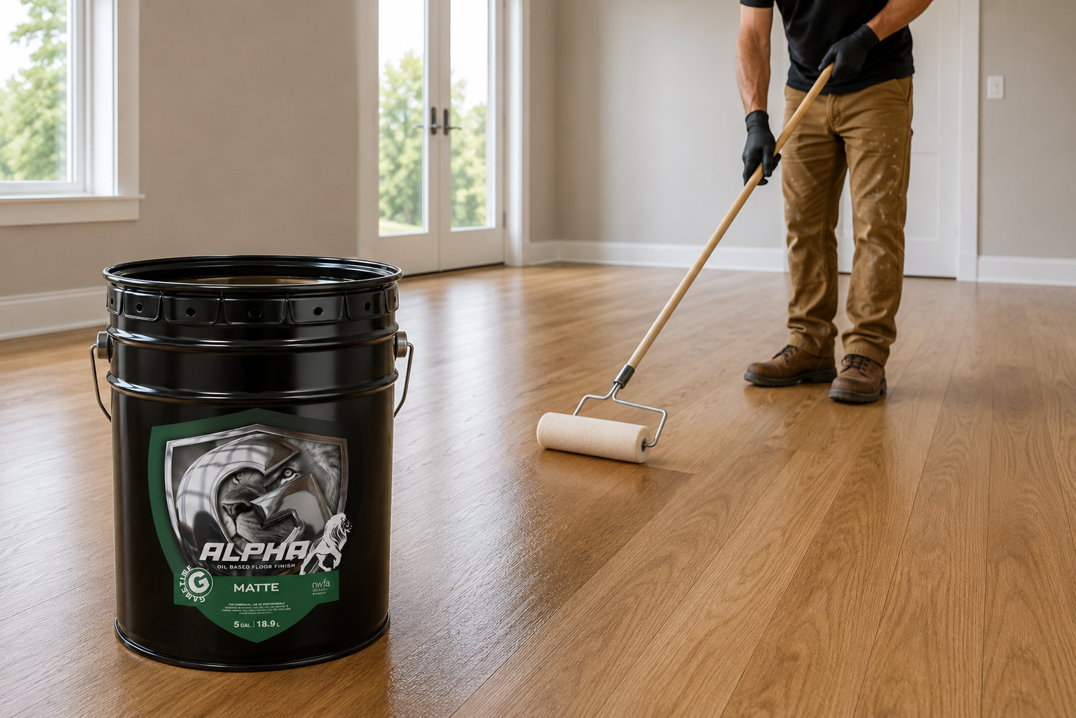 Alpha Oil-Based Residential Floor Finish Matte 5 Gal