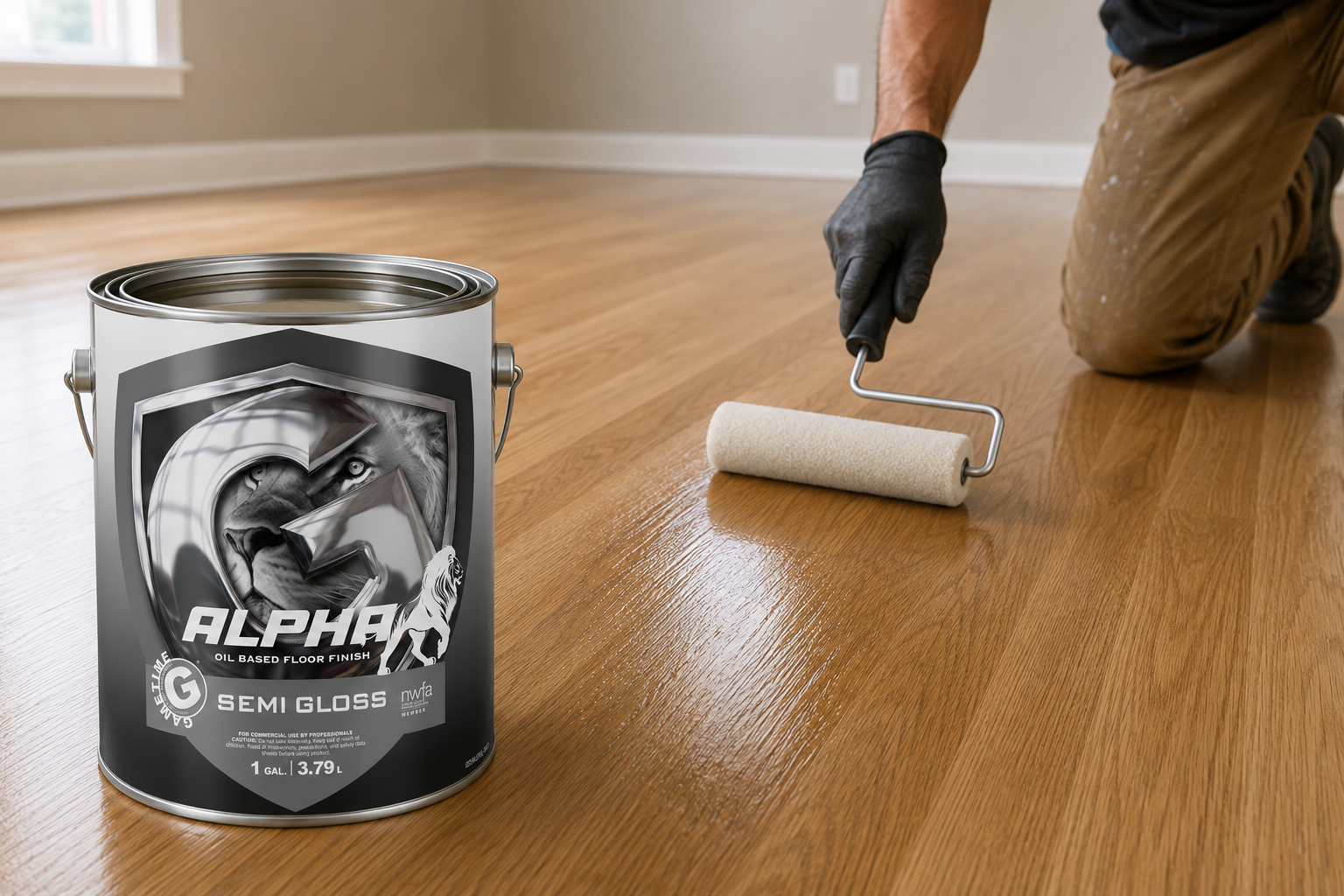 Alpha Oil-Based Residential Floor Finish Semi-Gloss 1 Gal