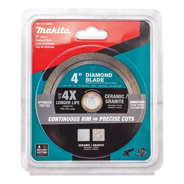 Diamond Blade 4 in Continuous Rim General Purpose