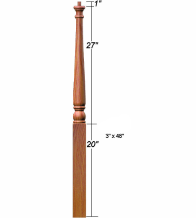 C-4011 Traditional Starting Newel 3