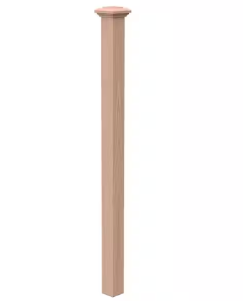 C-4077 Landing Box Newel Red oak