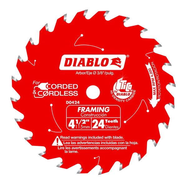 Diablo Framing Circular Saw Blade 4-1/2 in 24T
