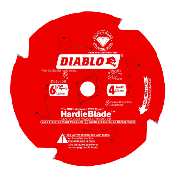 Diablo Fiber Cement Blade 6-1/2 in 4T