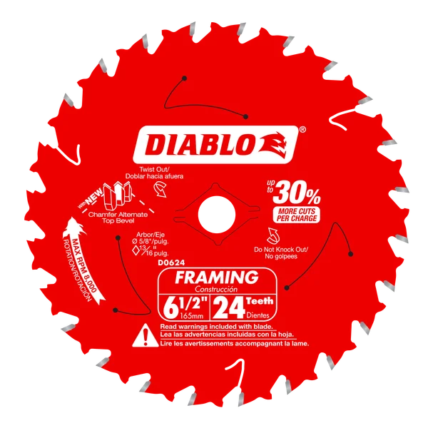 Diablo Framing Circular Saw Blade 6-1/2 in 24T