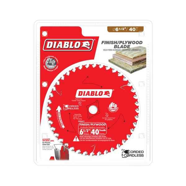 Diablo Finish Trim Blade 6-1/2 in 40T