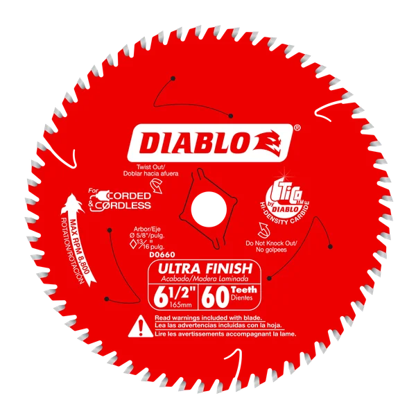 Diablo Ultra Finish Blade 6-1/2 in 60T