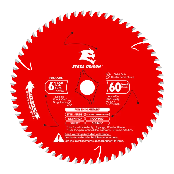 Diablo Thin Metal Cutting Blade 6-1/2 in 60T