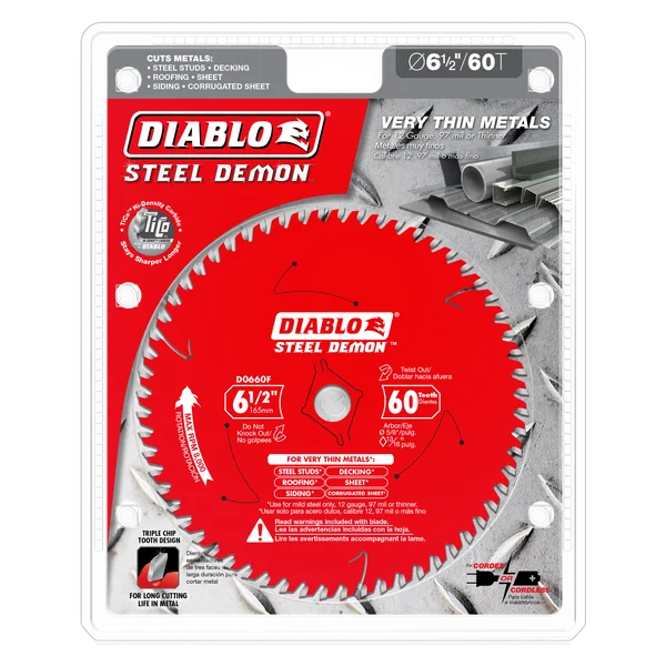 Diablo Thin Metal Cutting Blade 6-1/2 in 60T