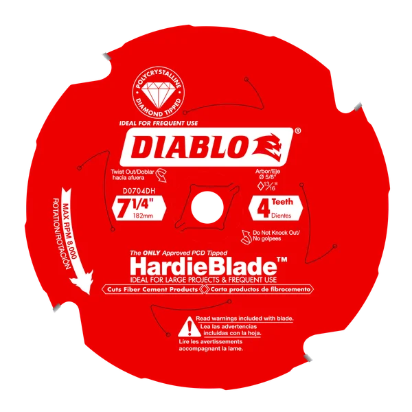 Diablo Fiber Cement Blade 7-1/4 in 4T