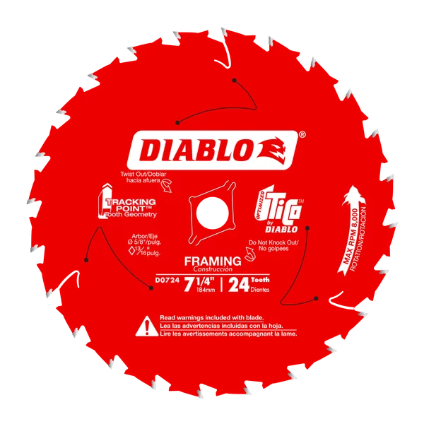 Diablo Framing Circular Saw Blade 7-1/4 in 24T