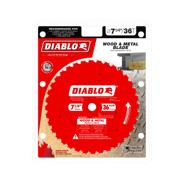 Diablo Carbide Circular Saw Blade 7-1/4 in 36T