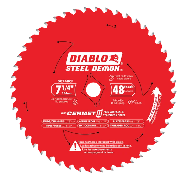 Diablo Cermet II Medium Metal Blade 7-1/4 in 48T