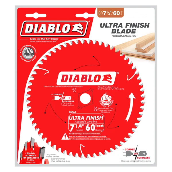 Diablo Ultra Finish Blade 7-1/4 in 60T