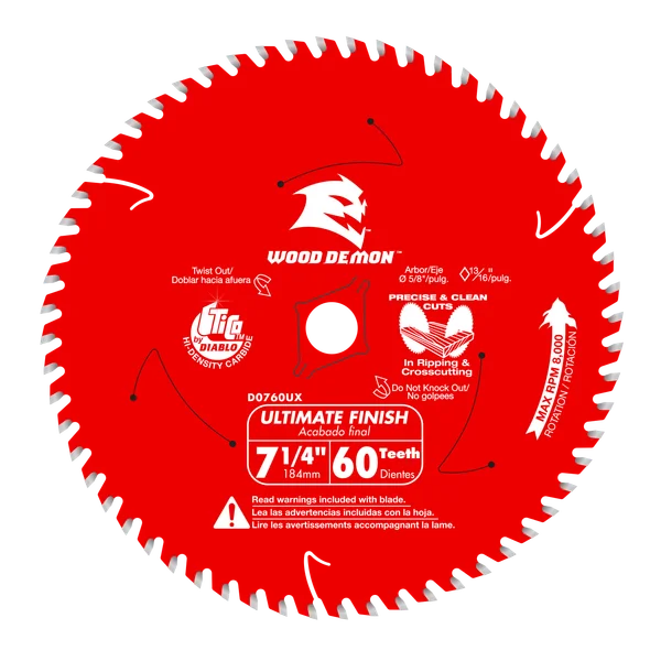 Diablo Ultimate Finish Blade 7-1/4 in 60T