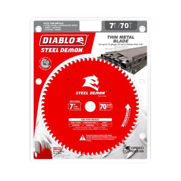 Diablo Thin Metal Cutting Blade 7 in 70T