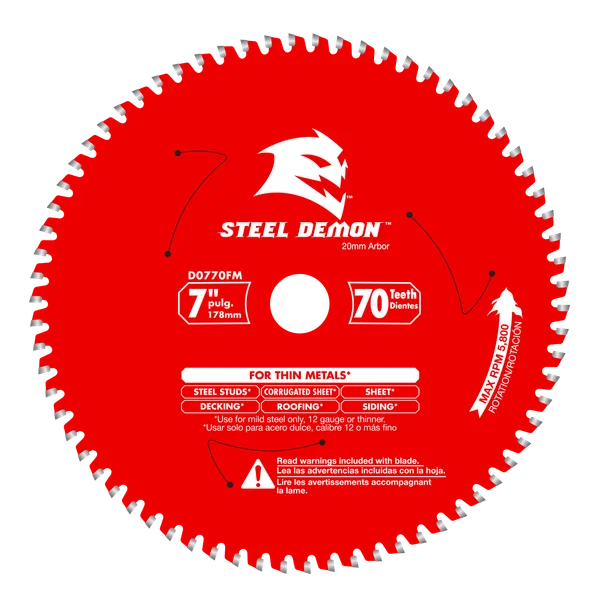 Diablo Thin Metal Cutting Blade 7 in 70T
