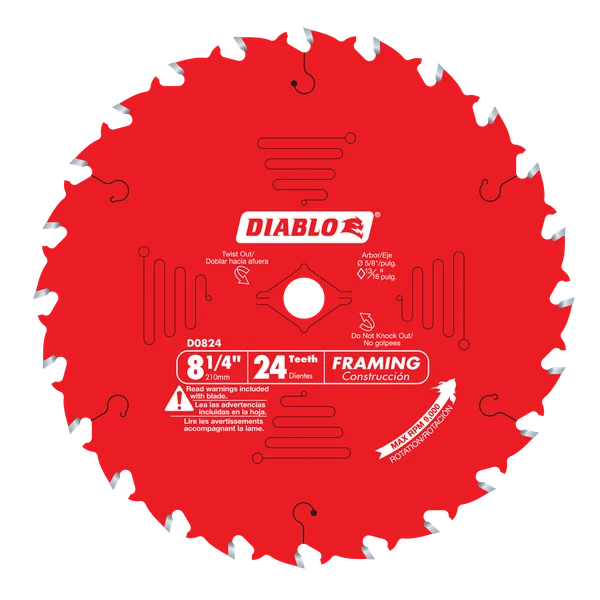 Diablo Framing Circular Saw Blade 8-1/4 in 24T