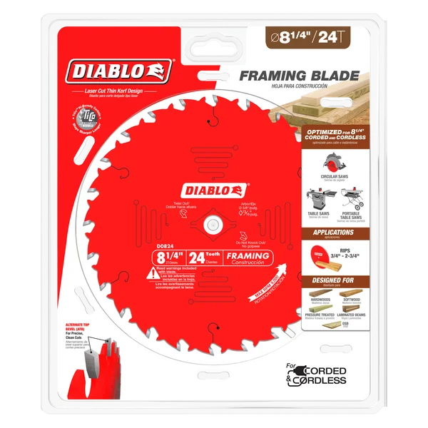 Diablo Framing Circular Saw Blade 8-1/4 in 24T